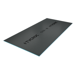 Tume ristkülikukujuline plaat helekollase servaga, millel on kiri 'TYCROC'.